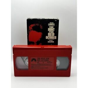 Hunt for Red October VHS 1990 Paramount Rare Red Tape Sean Connery Alec Baldwin